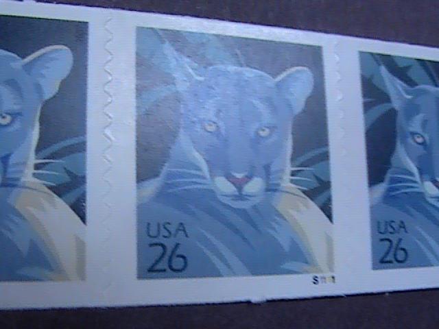 U.S.# 4141-MINT/NH-PLATE # COIL STRIP OF 5(S#1111)--FLORIDA PANTHER --2007