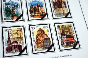 COLOR PRINTED RUSSIA 1984-1991 STAMP ALBUM PAGES (121 illustrated pages)