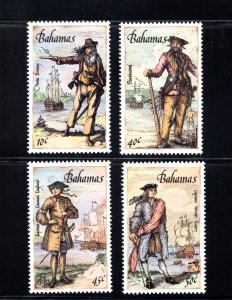 Bahamas 625-628, Pirates, Mint (NH), VF,  Cat. $27.25 ....0420347