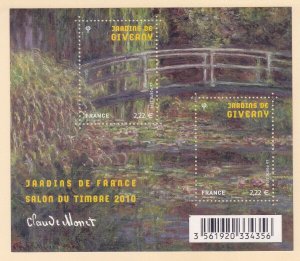 France 3829 (Yt F4479) MNH 2010 Jardins de Giverny by Claude Monet Souvenir Sht