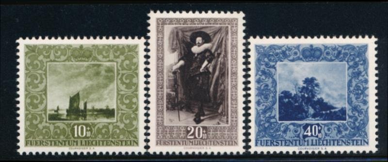 LIECHTENSTEIN B19-B21 MINT VF LIGHT HINGED (LH)