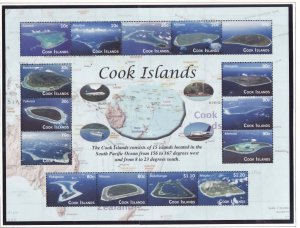Cook Is.-Sc#1343- id9-unused NH sheet-Maps-Aerial views-2010-