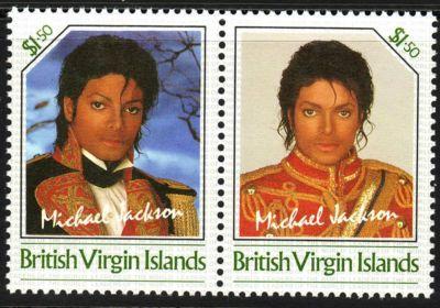 VIRGIN ISLANDS Unissued$1.50 Michael Jackson se-tenant pair 