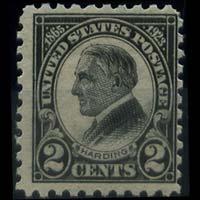 U.S.A. 1923 - Scott# 612 W.G.Harding Perf.10 Set of 1 NH