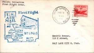 FFC 1951 Airmail RT AM #107 - St Louis, Mo To Memphis, Tenn - J3416