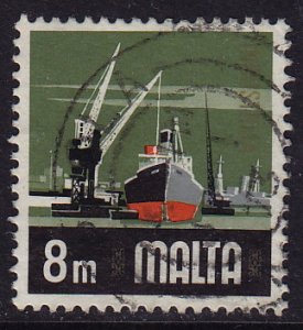 Malta - 1973 - Scott #457 - used - Industry Ship Port