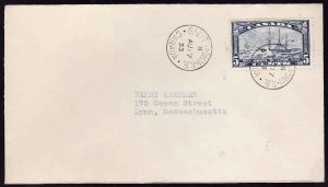 Canada-cover #12367 - 5c Royal William [#204] on First Day Cove