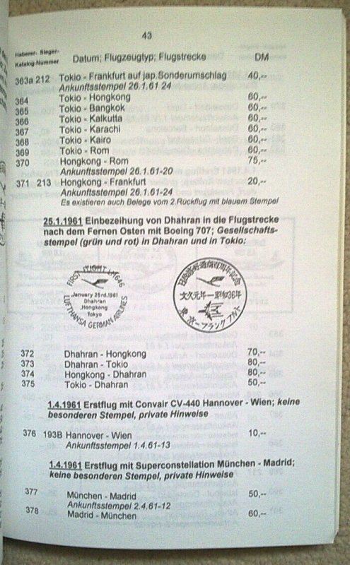 KATALOG DER DEUTSCHEN LUFTPOST - LUFTHANSA 1955-98 - Germany Flight Covers