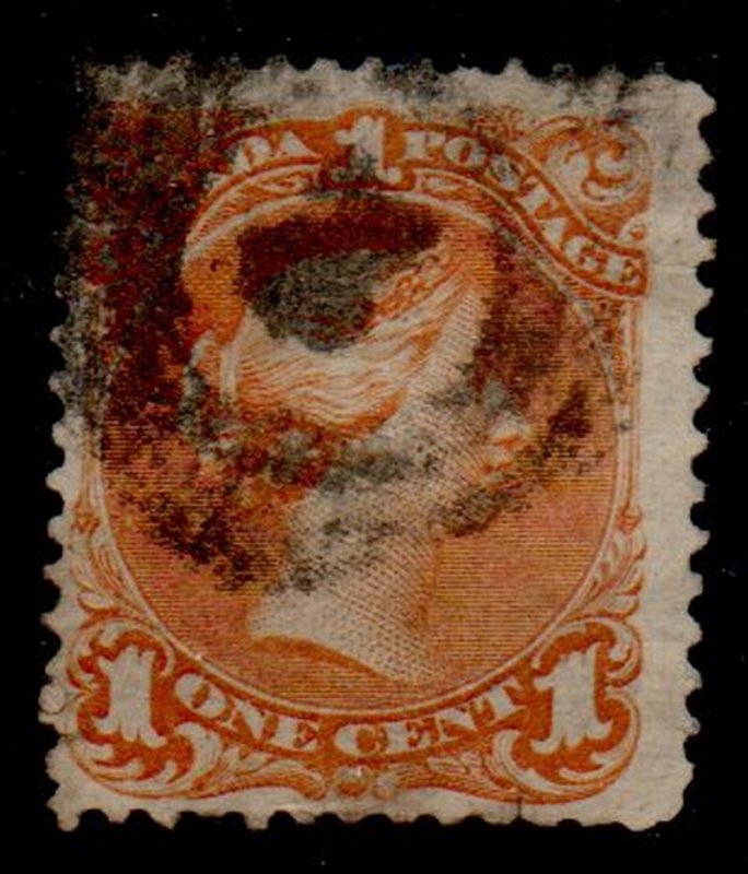 Canada Sc 23 1868  3c orange Large Queen stamp used