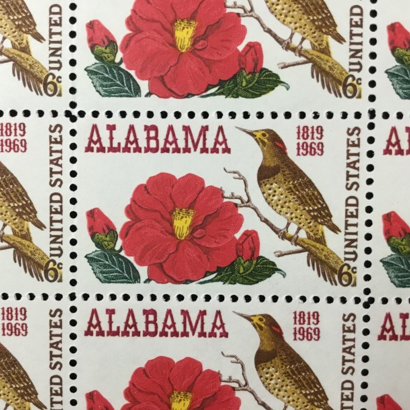 1375      Alabama Statehood   MNH 6c sheet of 50     FV $3.00     Issued in 1969