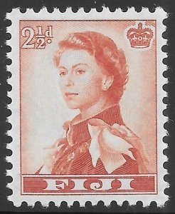 Fiji Scott 167 MNH 2-1/2d brown orange Queen Elizabeth II issue of 1962, QEII