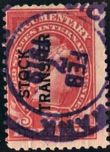 RD13 $2.00 Stock Transfer Stamp (1918) Cut Cancelled/CDS