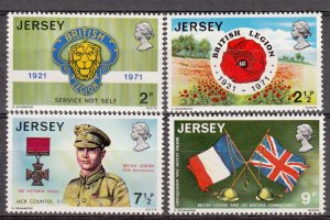 Jersey 1971 British Legion set of 4. NHM