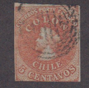 Chile - 1853 - SC 1 - Used - 3 margins