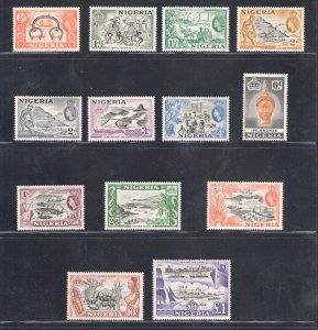 1953-58 Nigeria - Stanley Gibbons n. 69/80 - 13 Value Series - MNH** - Superb Qu
