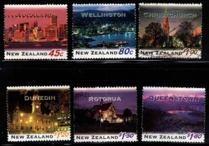 New Zealand Scott 1249-1254 Used Cities stamp set