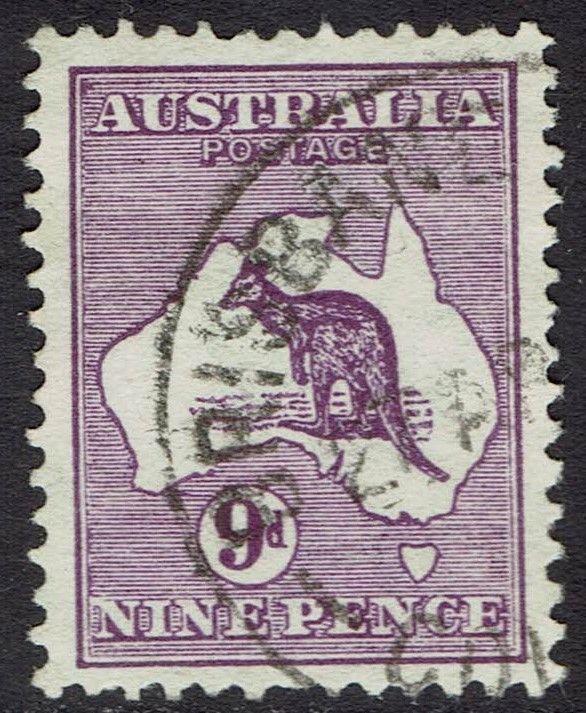 AUSTRALIA 1913 KANGAROO 9D 1ST WMK USED 
