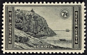 US 746 MVLH VF 7 Cent National Parks Acadia Black