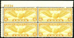 U.S. #C19 MINT PL# BLOCK OF 4 MINT OG NH 