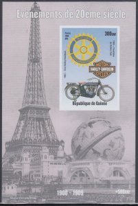 GUINEA # 022 CPL MNH S/S - CELEBRATING 20th C. EVENTS - MOTORCYCLES