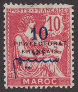 French Morocco  # 42   Ovpt.     mh  SCV   $  .80