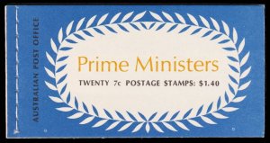 Australia Scott 514a-517a Cmplt. Booklet, 4 Panes, 20 Stamps (1972) Mint NH VF M