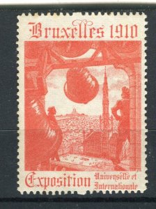 BELGIUM; 1910 early classic Bruxelles Expo issue fine Mint hinged value