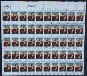 U.S. Used #1507 8c Christmas Madonna - Raphael. Sheet of 50. Scarce!