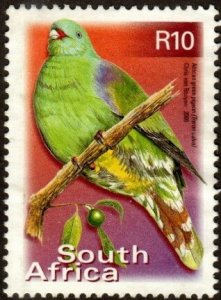 South Africa 1197 - Used - 10r African Green Pigeon (2000) (cv $4.00)