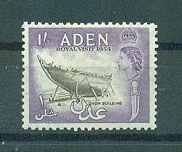 Aden sc # 55A (2) mnh cat value $.50