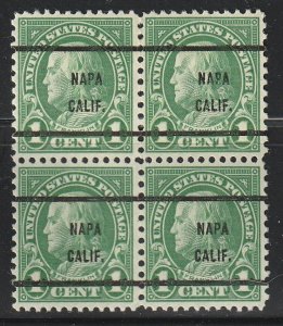 Precancel - Napa, CA - PSS 632-61 - Block of 4
