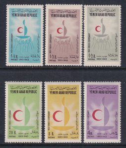 Yemen 188A-188F Red Cross MNH VF
