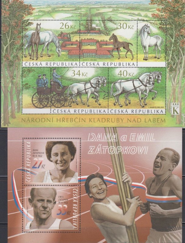 Czechoslovakia (Ceska) MNH Complete year  2022  24 Stamps + 6 S/S + 6 M/S + 4 Bk 
