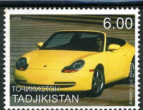 Tajikistan 1999 PORSCHE 911 CARRERA 1 value Perforated Mint (NH)