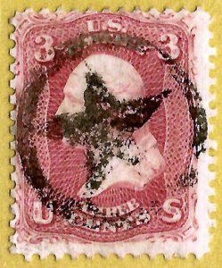 US Civil War Era Fancy Cancel: Attractive & Boldly-SON Solid STAR-in-RING.....4m