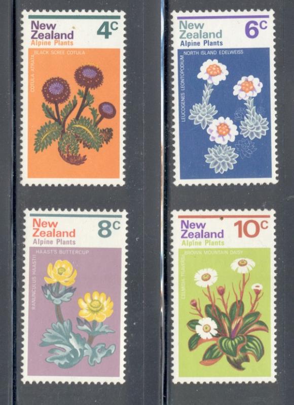 New Zealand Sc 500-3 1972 Alpine Plants stamp set mint NH