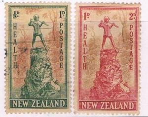 New Zealand B26-27 Used set Peter Pan Statue 1945 (N0658)