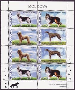 Moldova #539-42 Dogs mint sheet