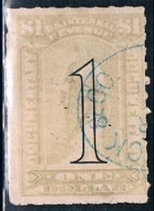 USA R184, $1 Commerce overprint, used, just F