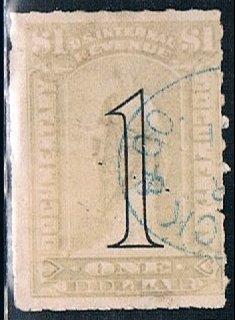 USA R184, $1 Commerce overprint, used, just F