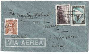 Argentina 1941 Buenos Aires cancel on LATI cover to LIECHTENSTEIN