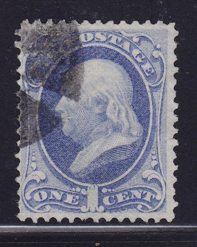 134 F-VF used neat cancel with rich color cv $ 200 ! see pic !