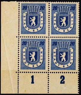 Germany(Berlin).1945? 20pf(Block of 4) Unmounted Mint