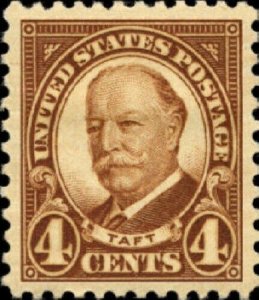1930 4c William Howard Taft, Brown Scott 685 Mint F/VF NH