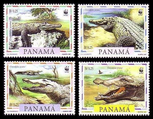 Panama WWF American Crocodile 4v SG#1590/93 SC#846 a-d MI#1787-90