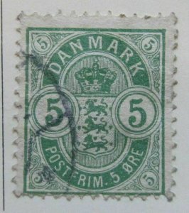 A6P22#8 Denmark 1902-04 Wmk Crown Type III 5o Perf 13 Used-