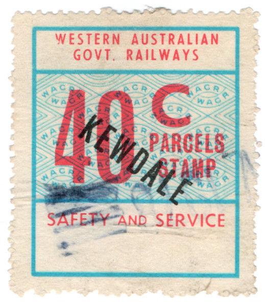(I.B) Australia - Western Australia Railways : Parcels 40c (Kewdale)
