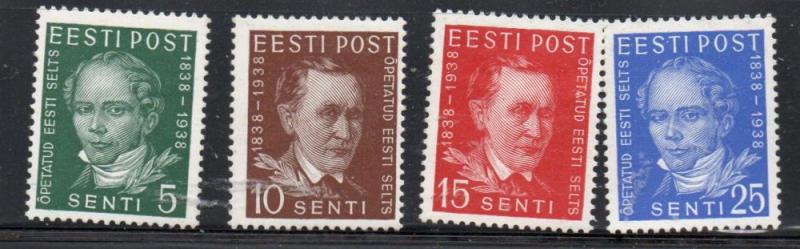 Estonia Sc 139-42 1938 Estonian Scholars stamp set mint