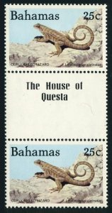 Bahamas 565 gutter pair,MNH.Michel 576. Curly tailed lizard.1984.