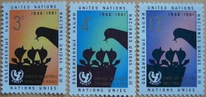 1961 UN New York 111-113 The 15th Anniversary of UNICEF